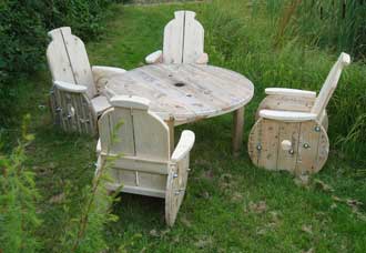 Upcycled Spool Furniture - reclaimedhome.com